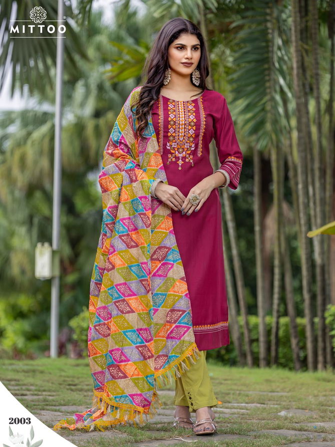 Aaradhna By Mittoo Viscose Kurti With Bottom Dupatta Wholesale Shop In Surat
